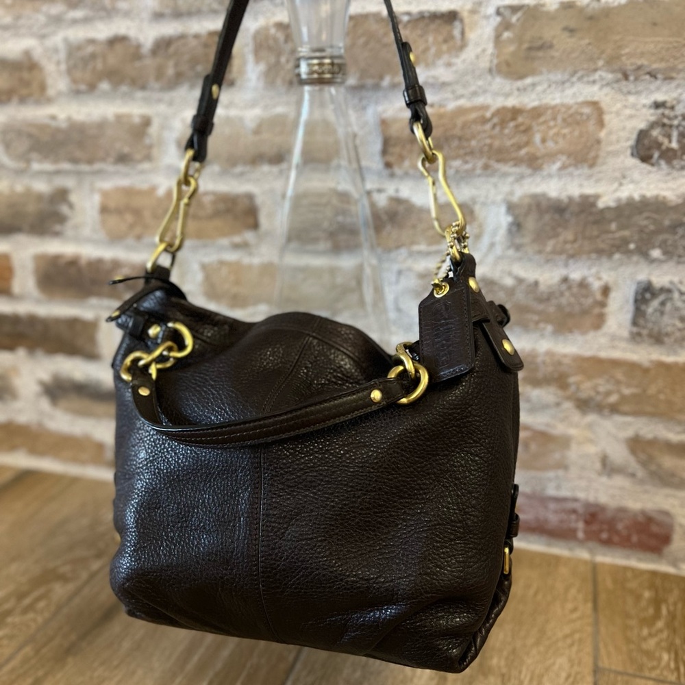 Coach Hobo 14142m Brooke Brown Leather Shoulder Bag